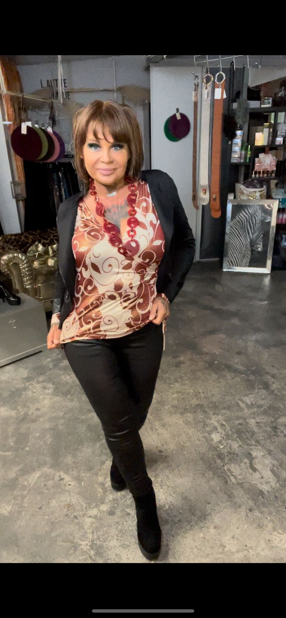 BLOUSE EFFET LUREX BROCHÉ