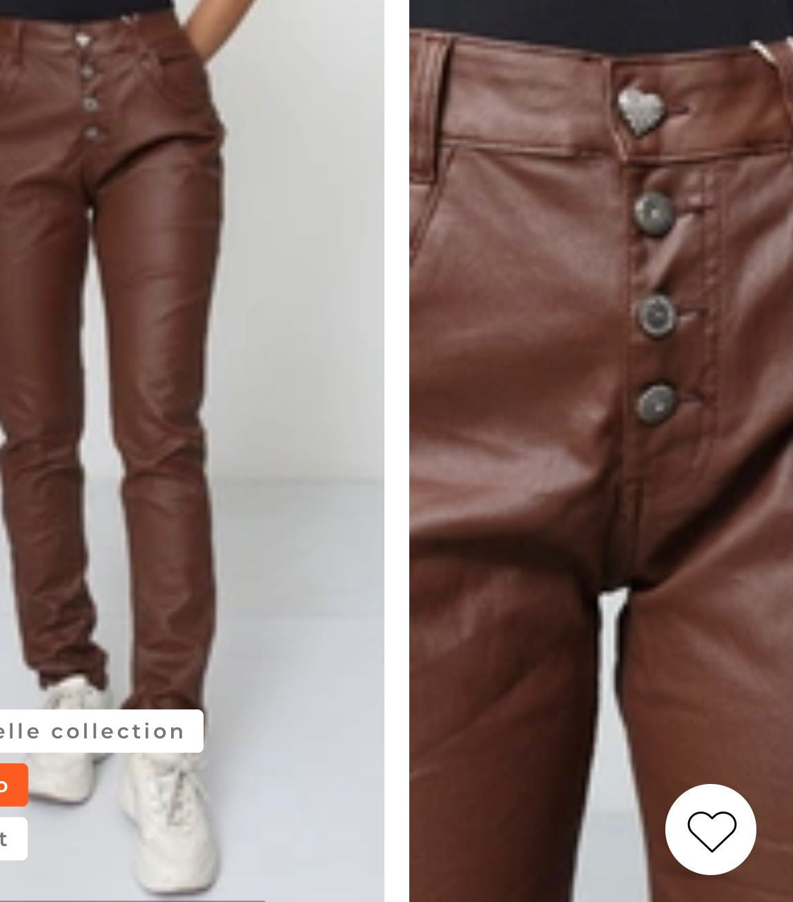 pantalon simili karo choco