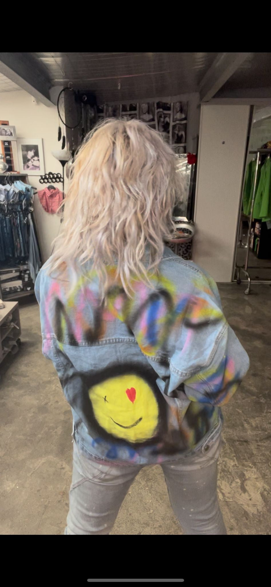 veste jeans colors oversize