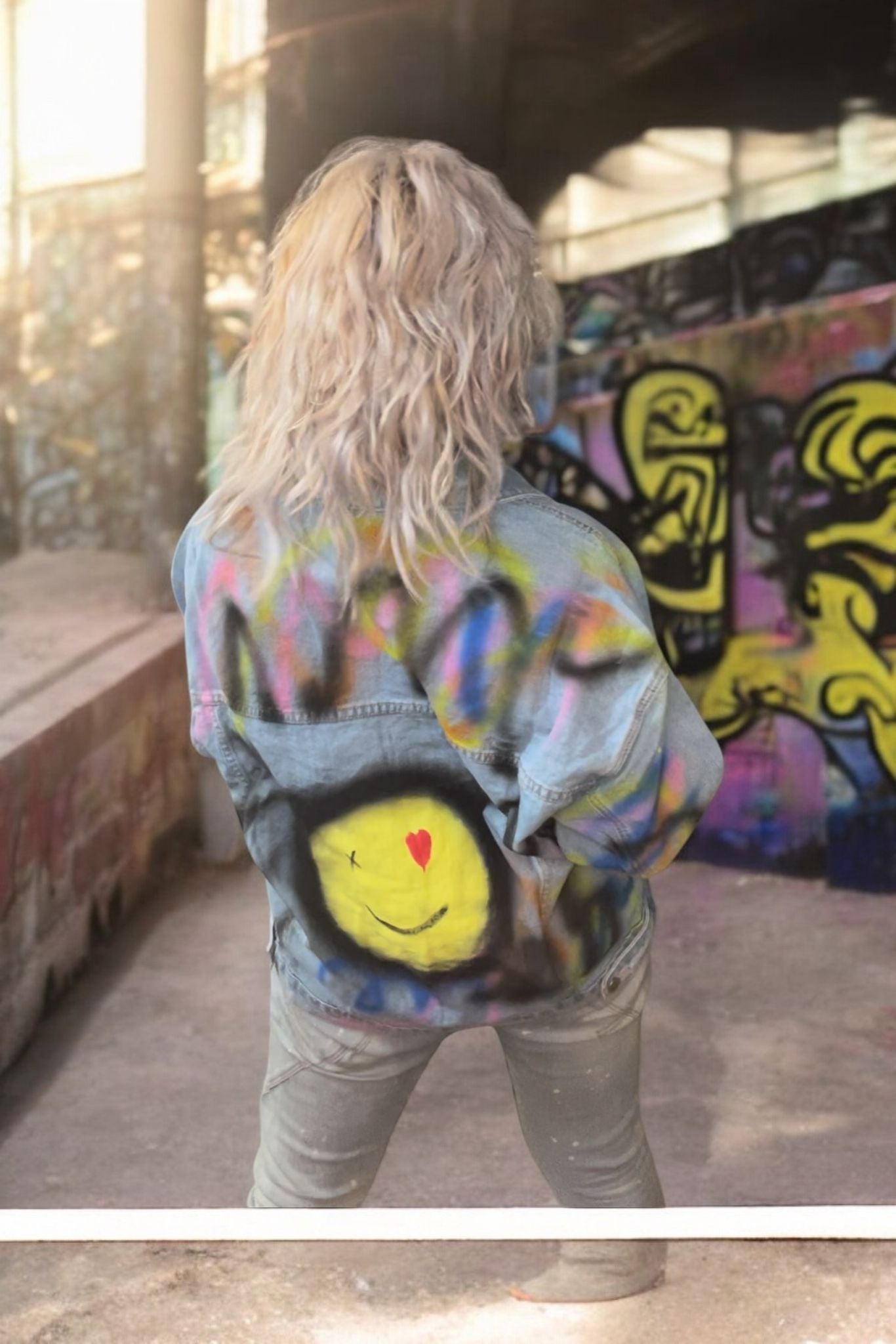 veste jeans colors oversize