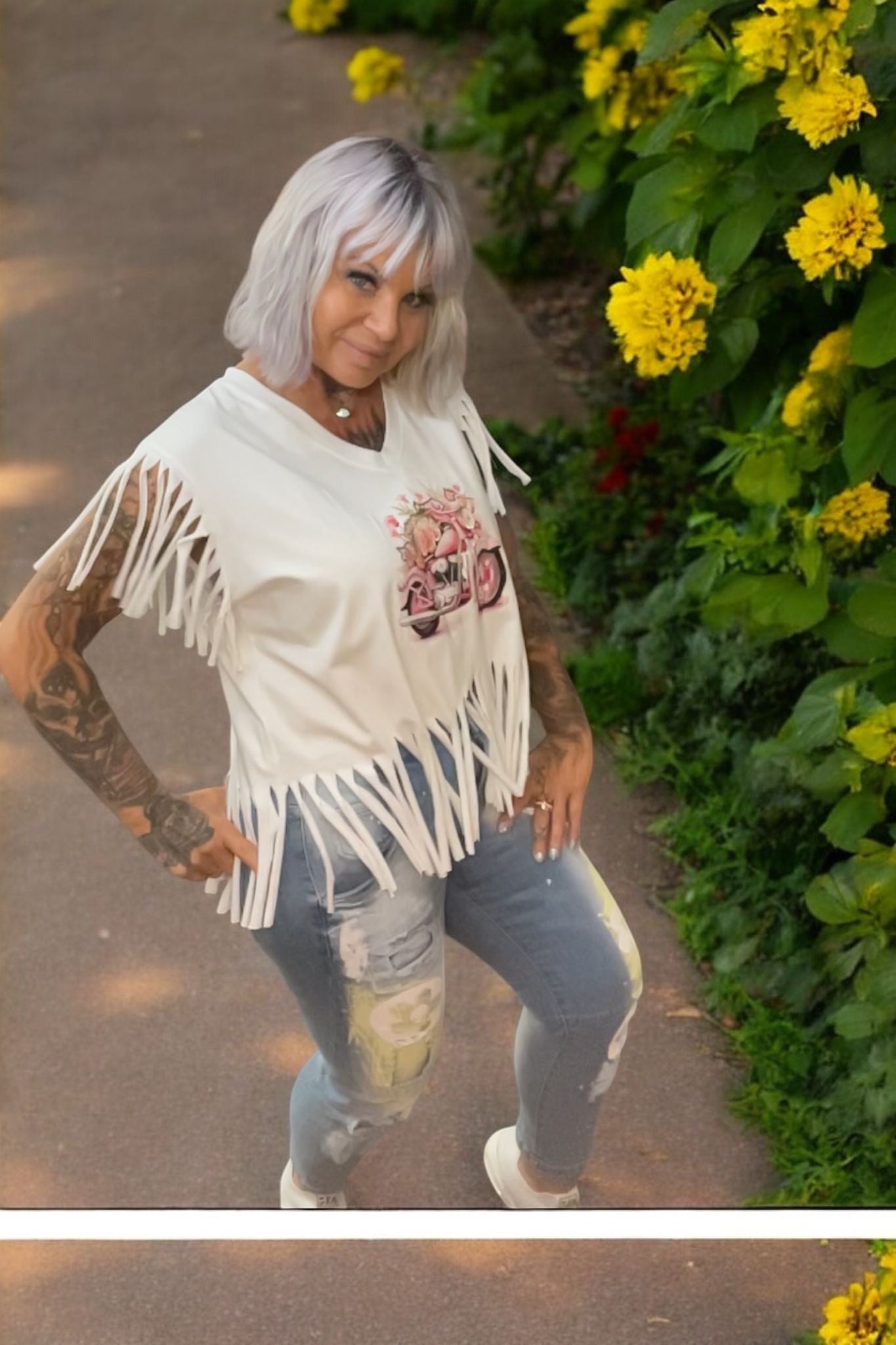 TEE SHIRT FRANGES