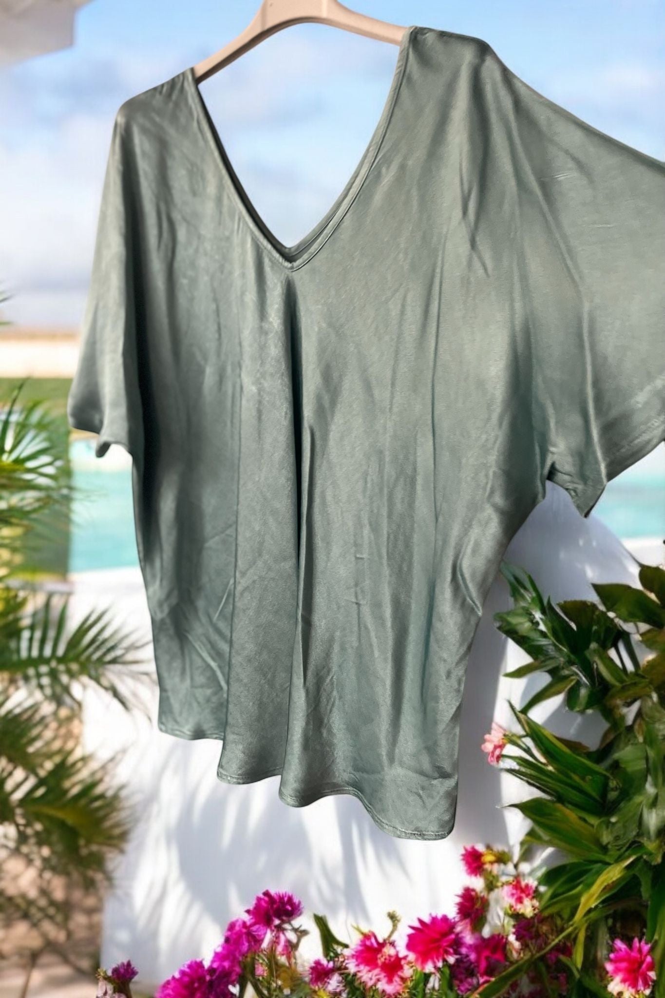 blouse satinée