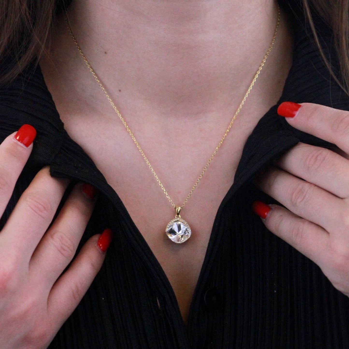 Pendentifs Tiffy - Doré Et Cristal