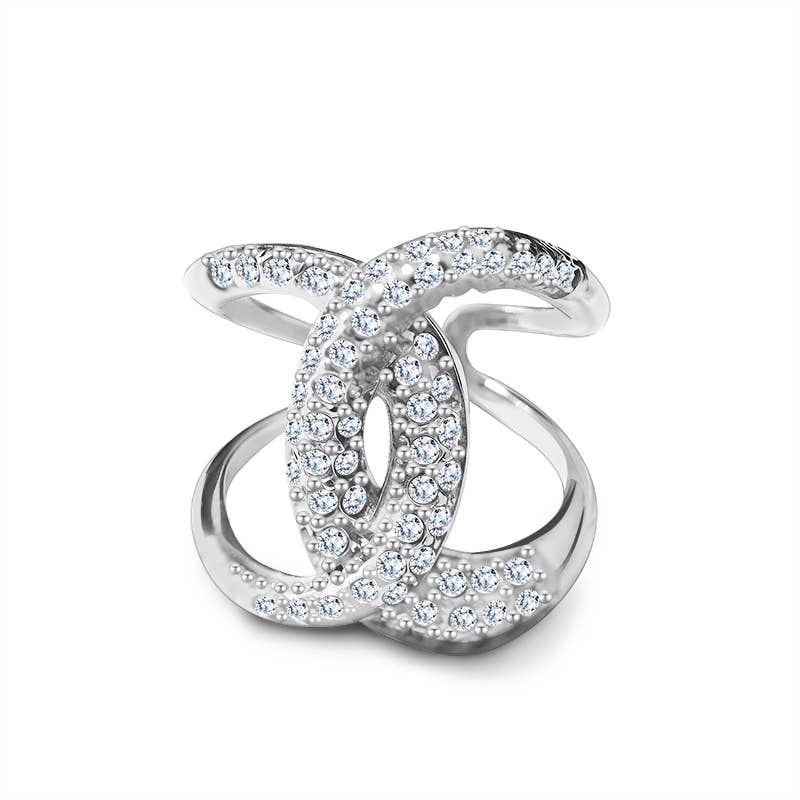 BAGUE AVEC PAVÉ DE ZIRCONIUM - L'autre mode