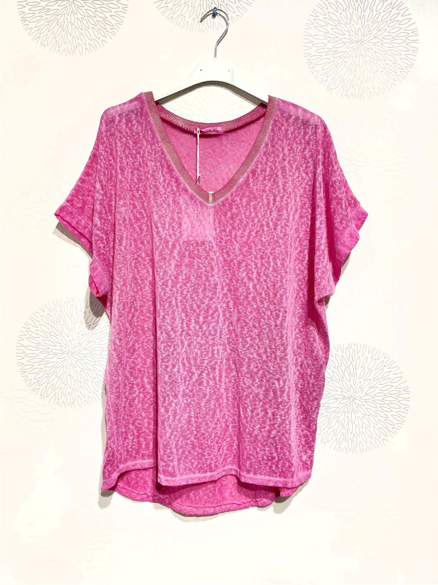 Blouse bordure lurex fin - L'autre mode