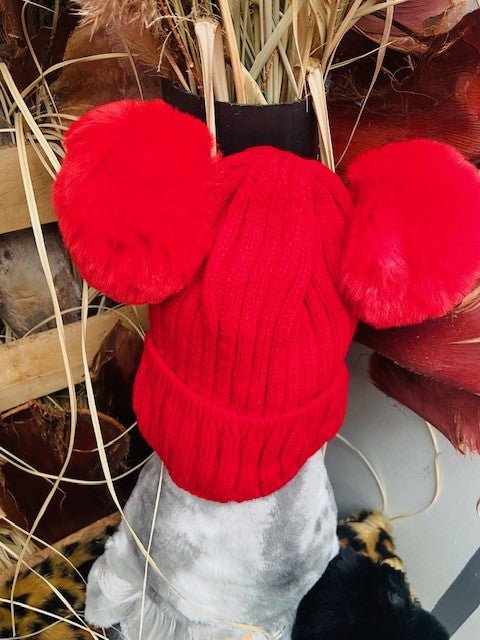 BONNET DOUBLE POMPOMS - L'autre mode