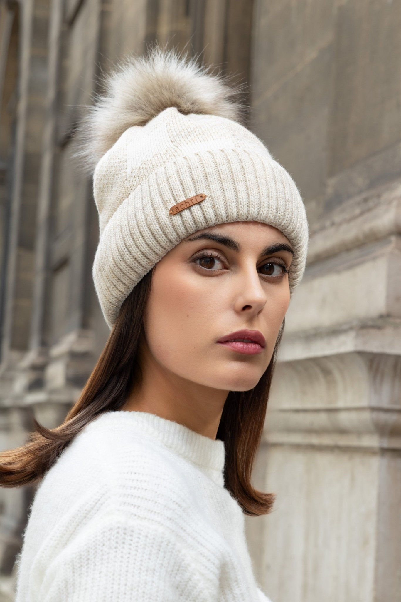 bonnet pompon lurex - L'autre mode