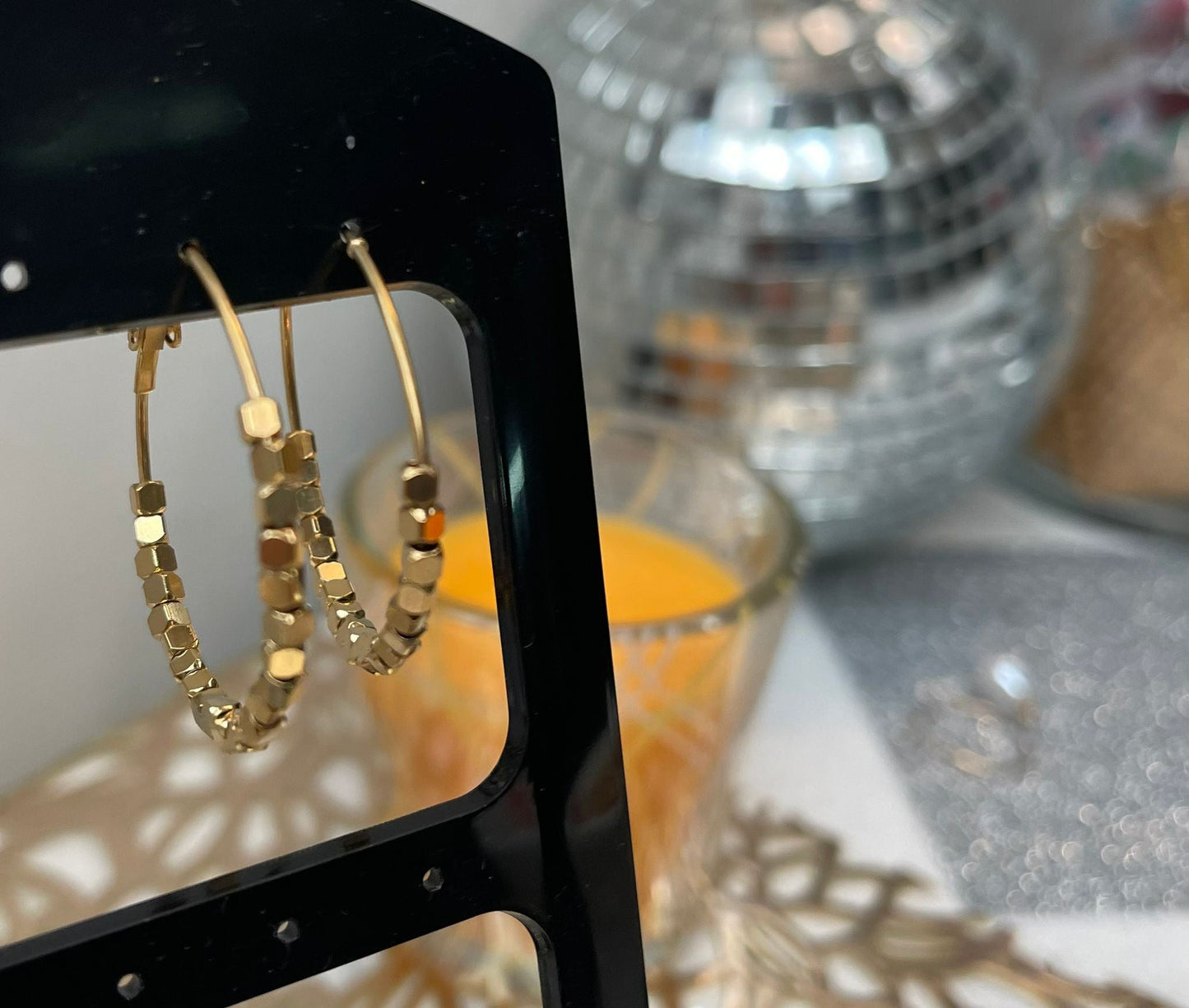 BOUCLES D’OREILLES CRÉOLES FACETTES - L'autre mode