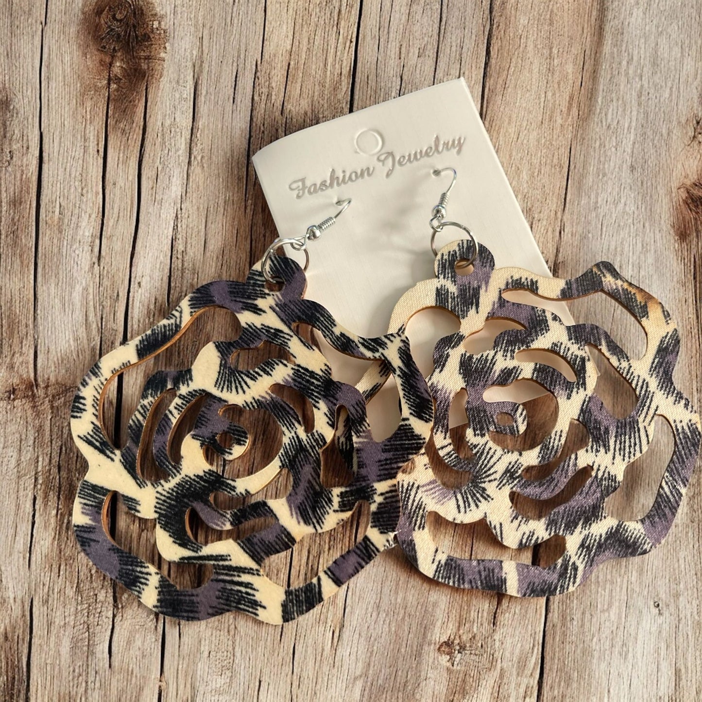 boucles d'oreilles en bois fin - L'autre mode
