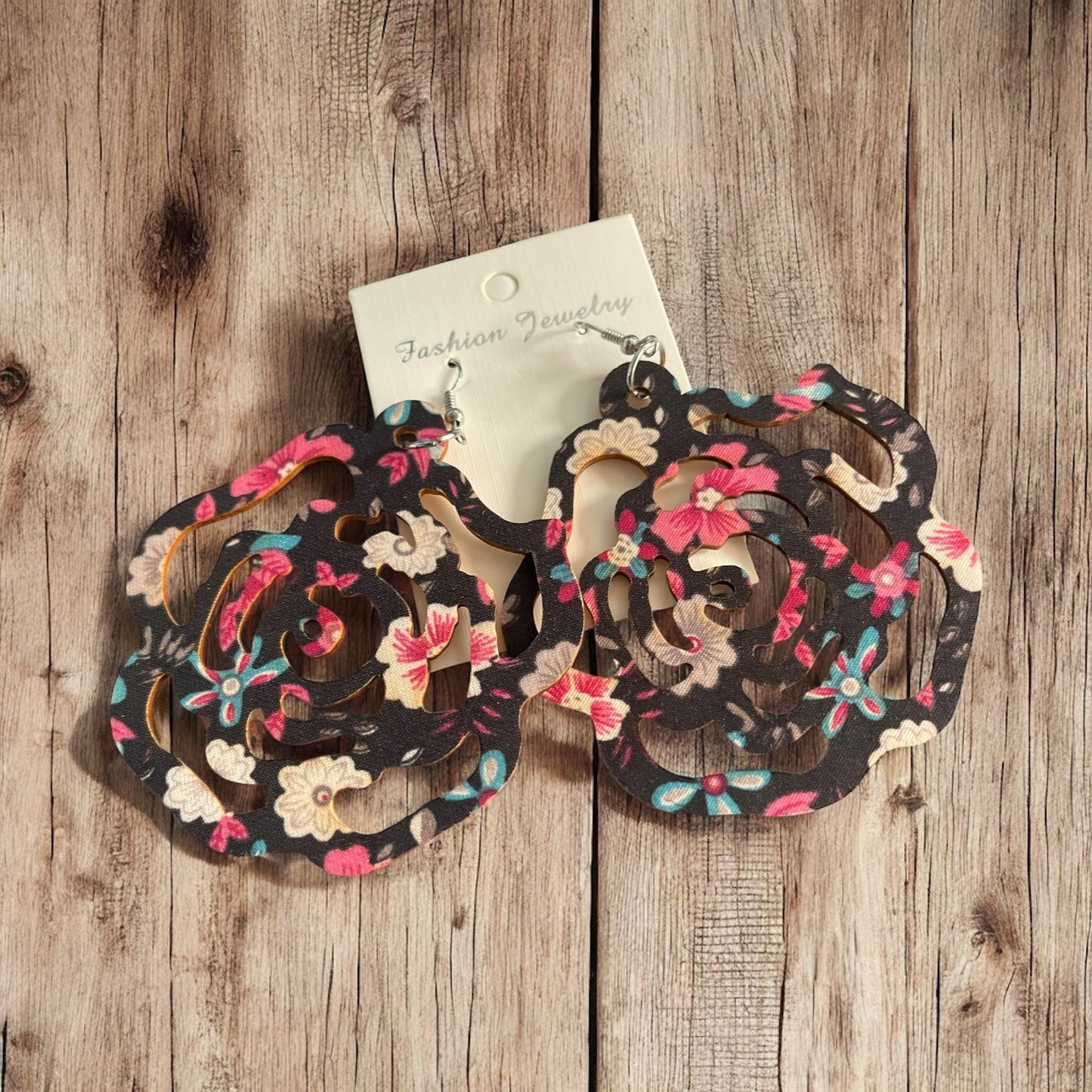 boucles d'oreilles en bois fin - L'autre mode