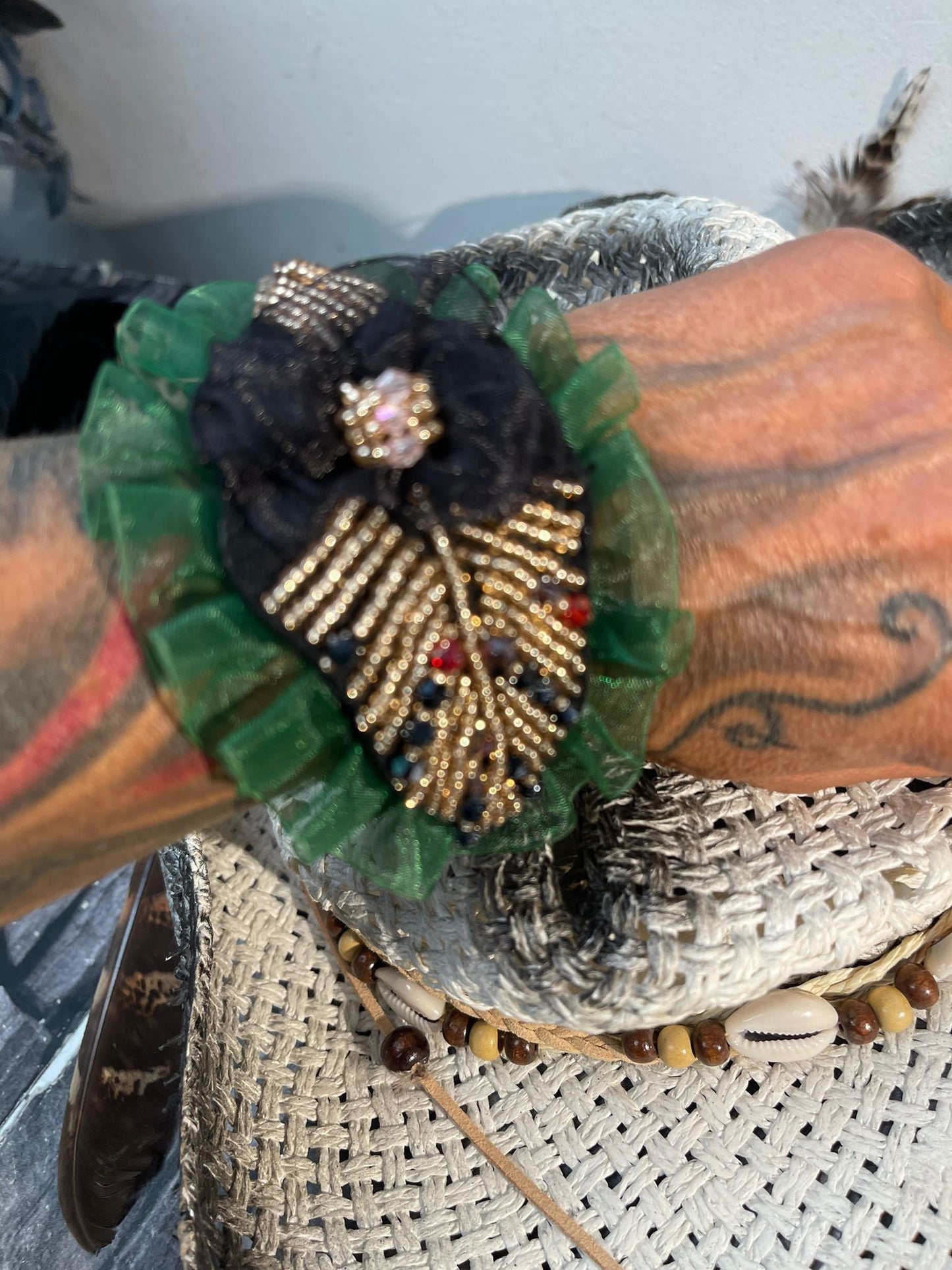 bracelet clap velours multi positions - L'autre mode