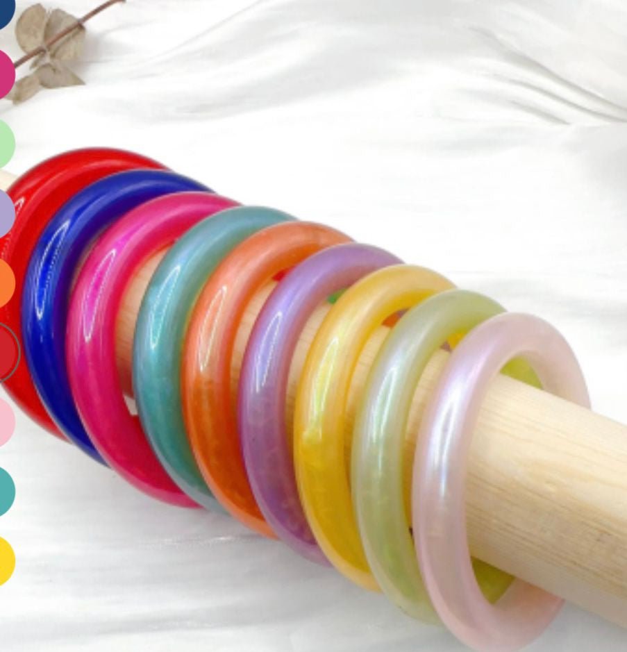 BRACELET JONC ACRYLIQUE (parme réservé) - L'autre mode