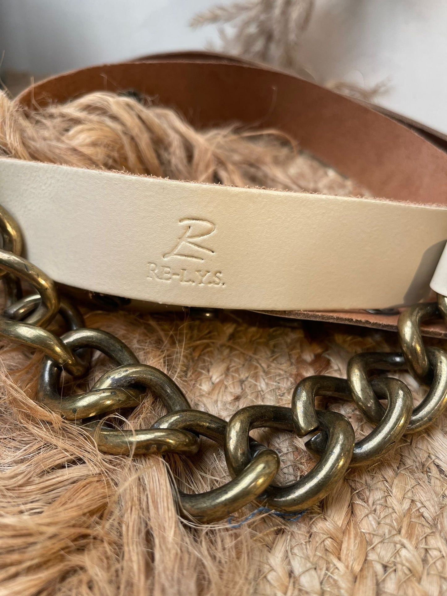 CEINTURE GROSSE CHAÎNE EN CUIR - L'autre mode