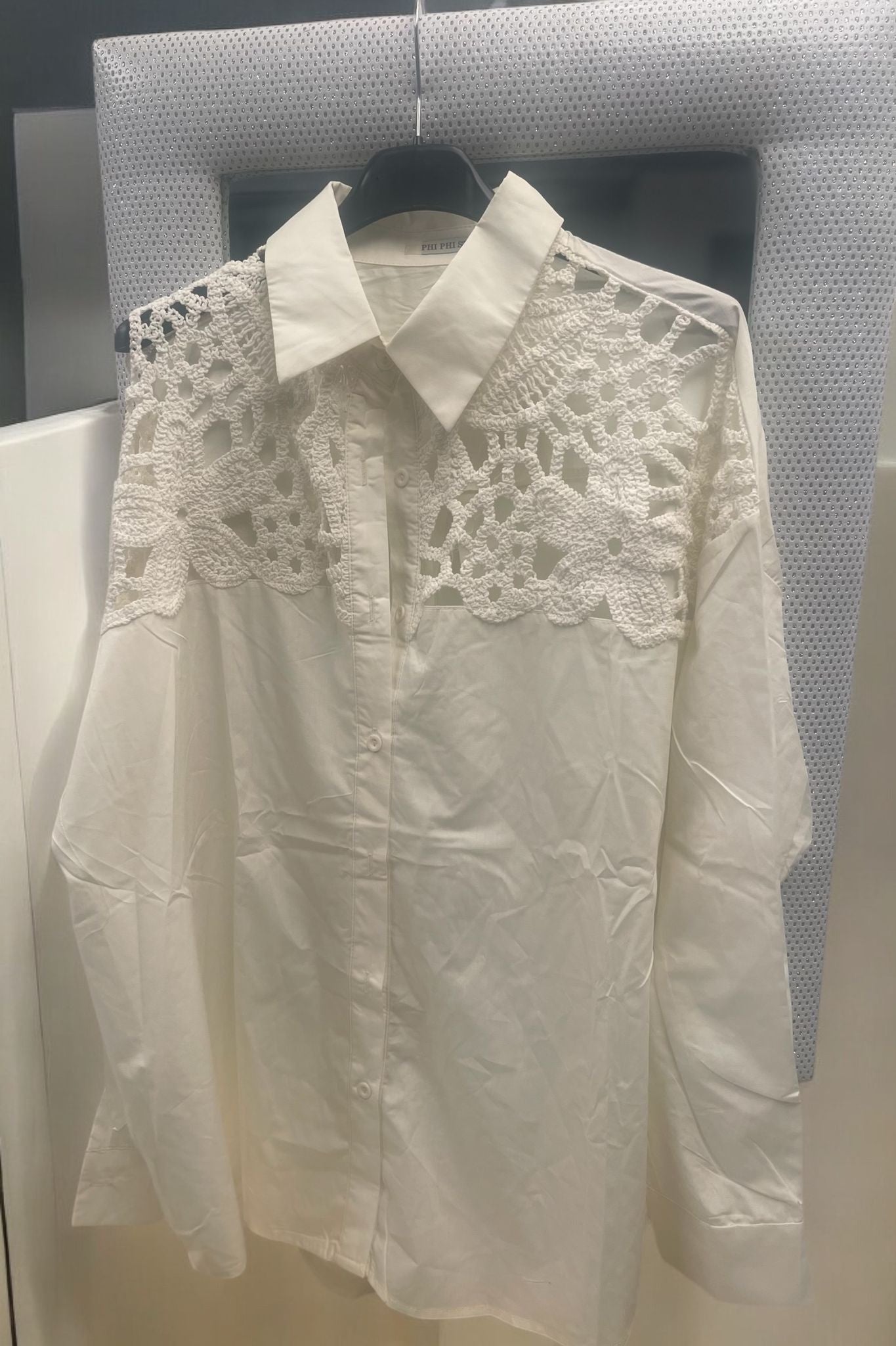 chemise découpe de dentelle - L'autre mode