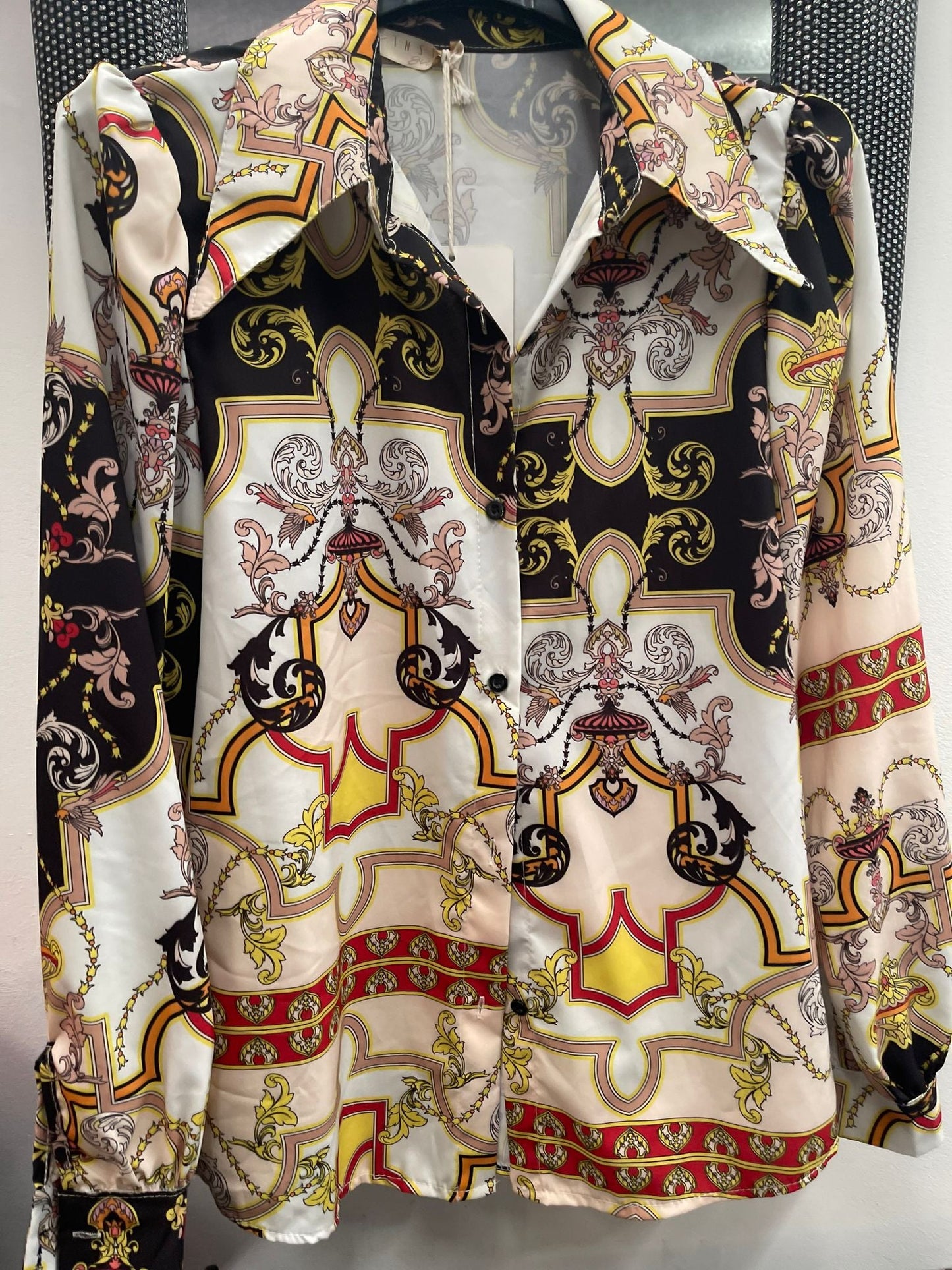 CHEMISE IMPRIMÉE SATINÉE - L'autre mode