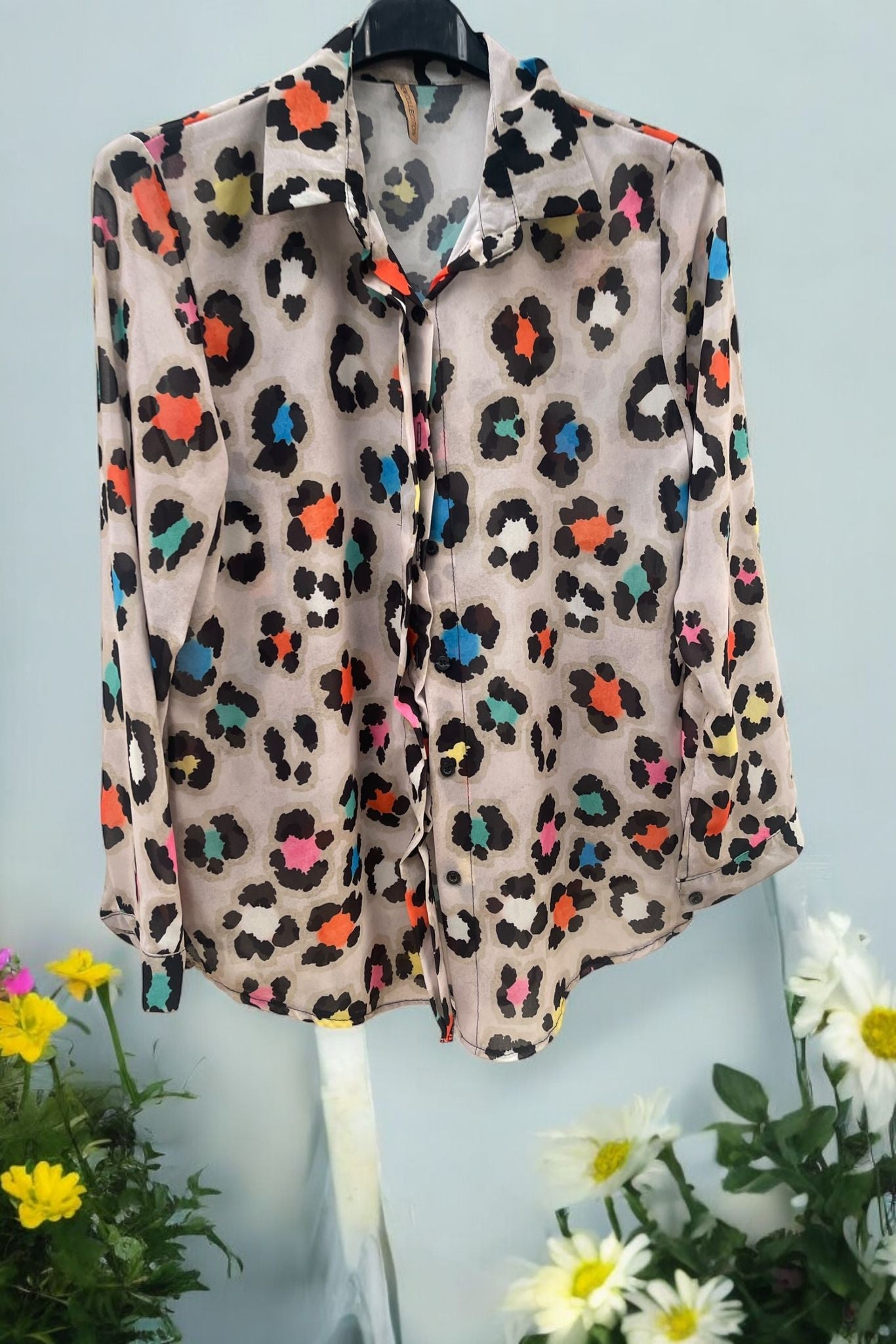 CHEMISE IMPRIMÉE SATINÉE - L'autre mode