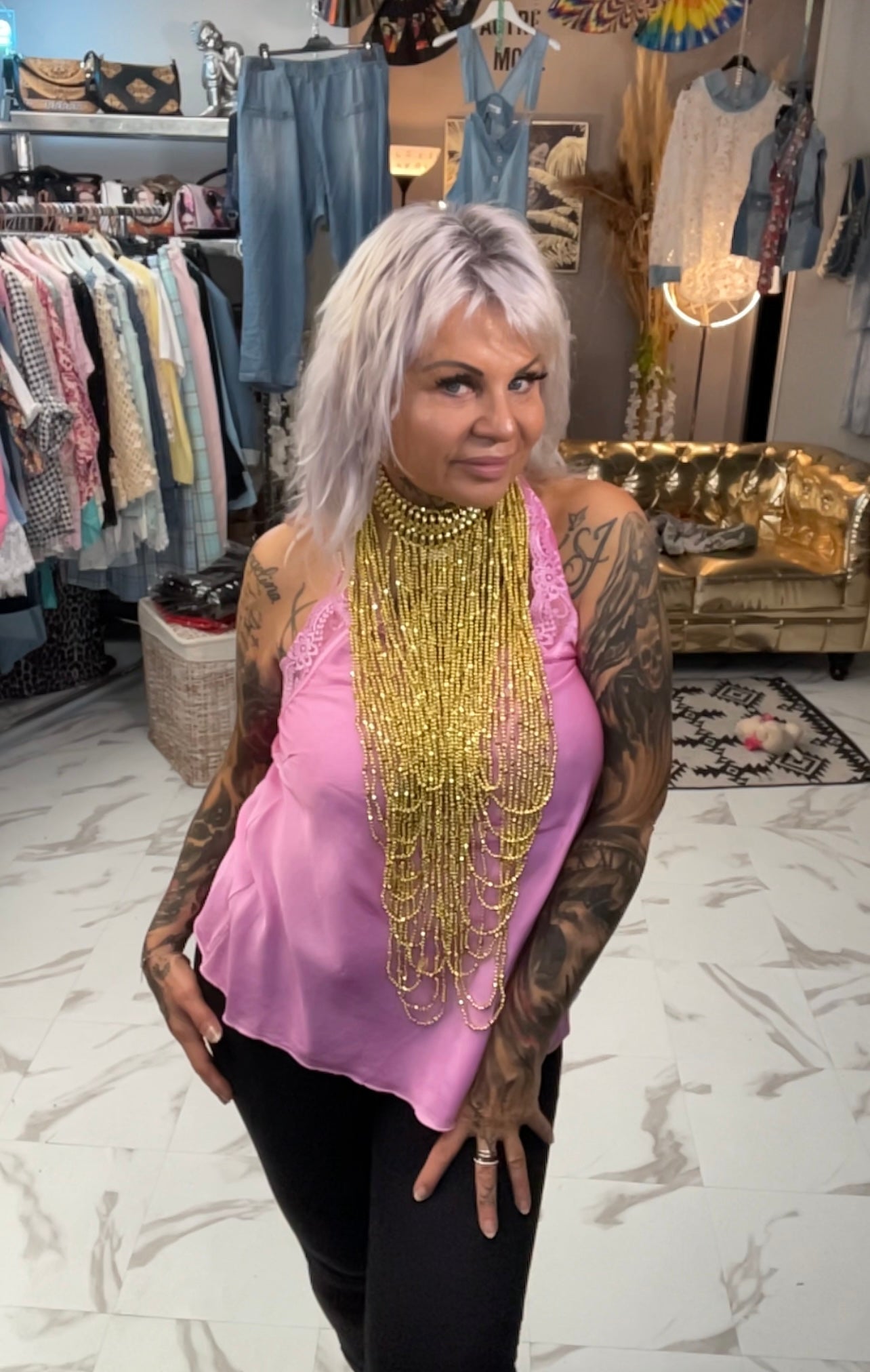 Collier de corps perlé - L'autre mode