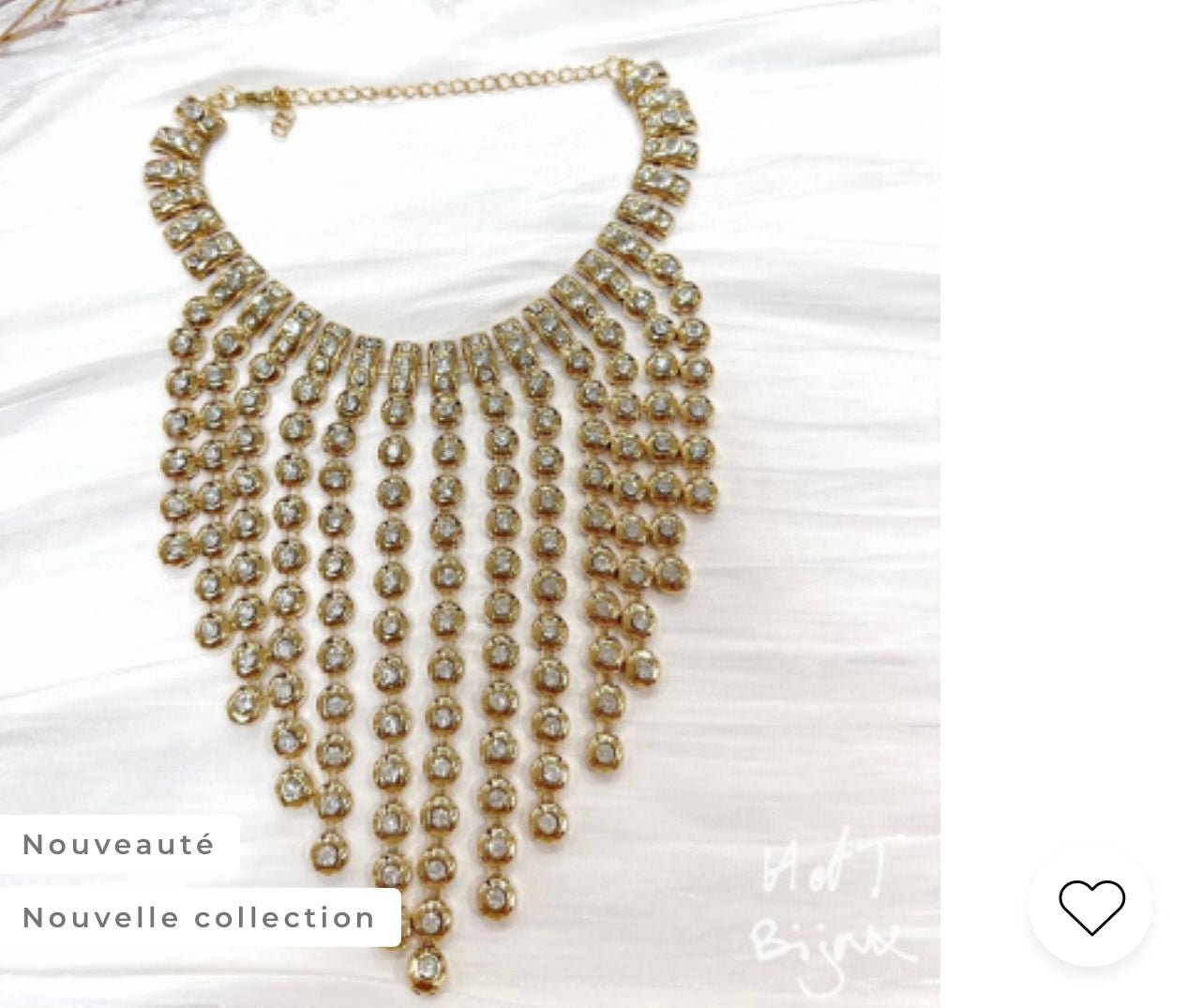 COLLIER PERLES ET STRASS - L'autre mode