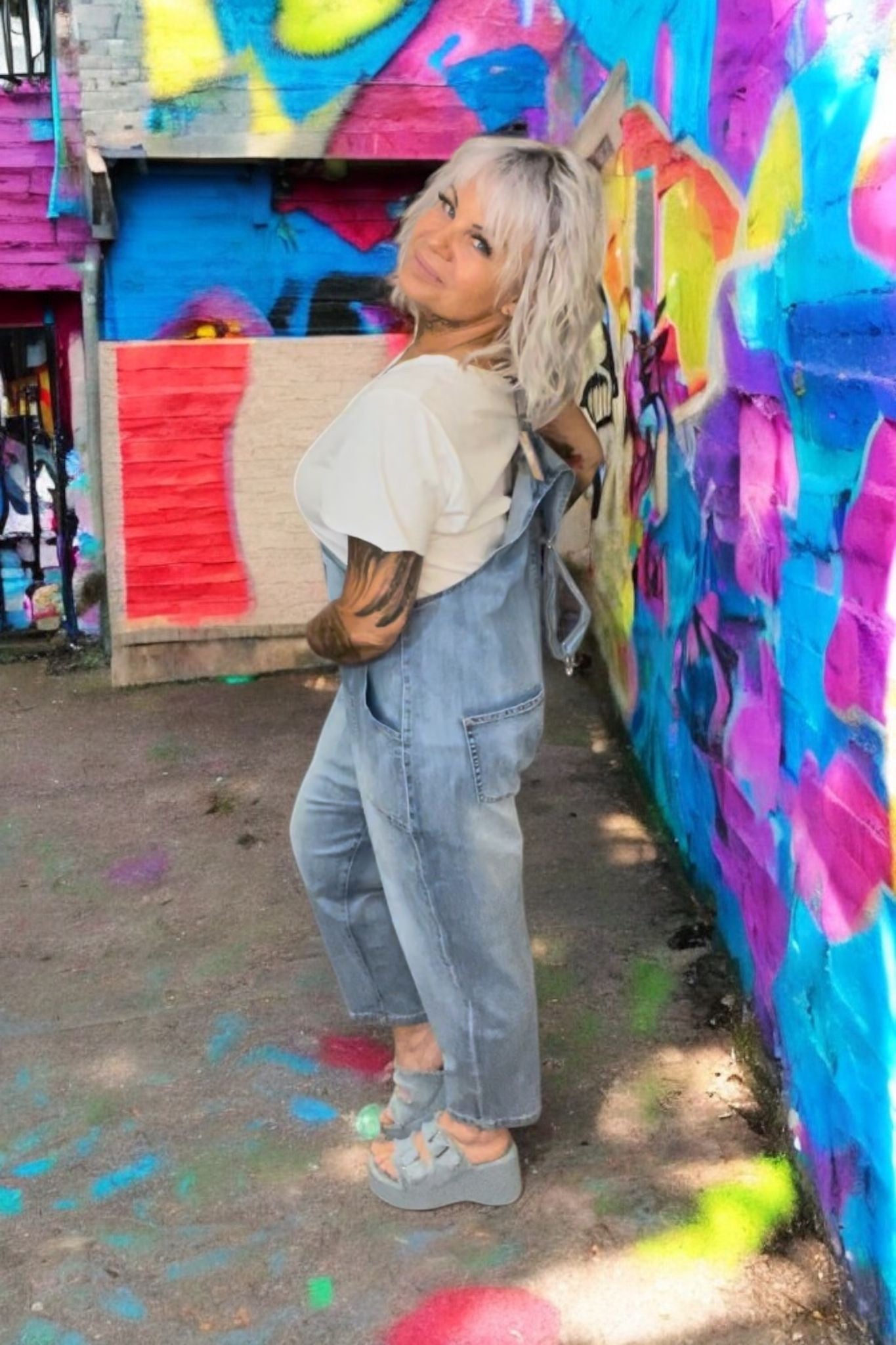 combi salopette(xl jeans reserve) - L'autre mode