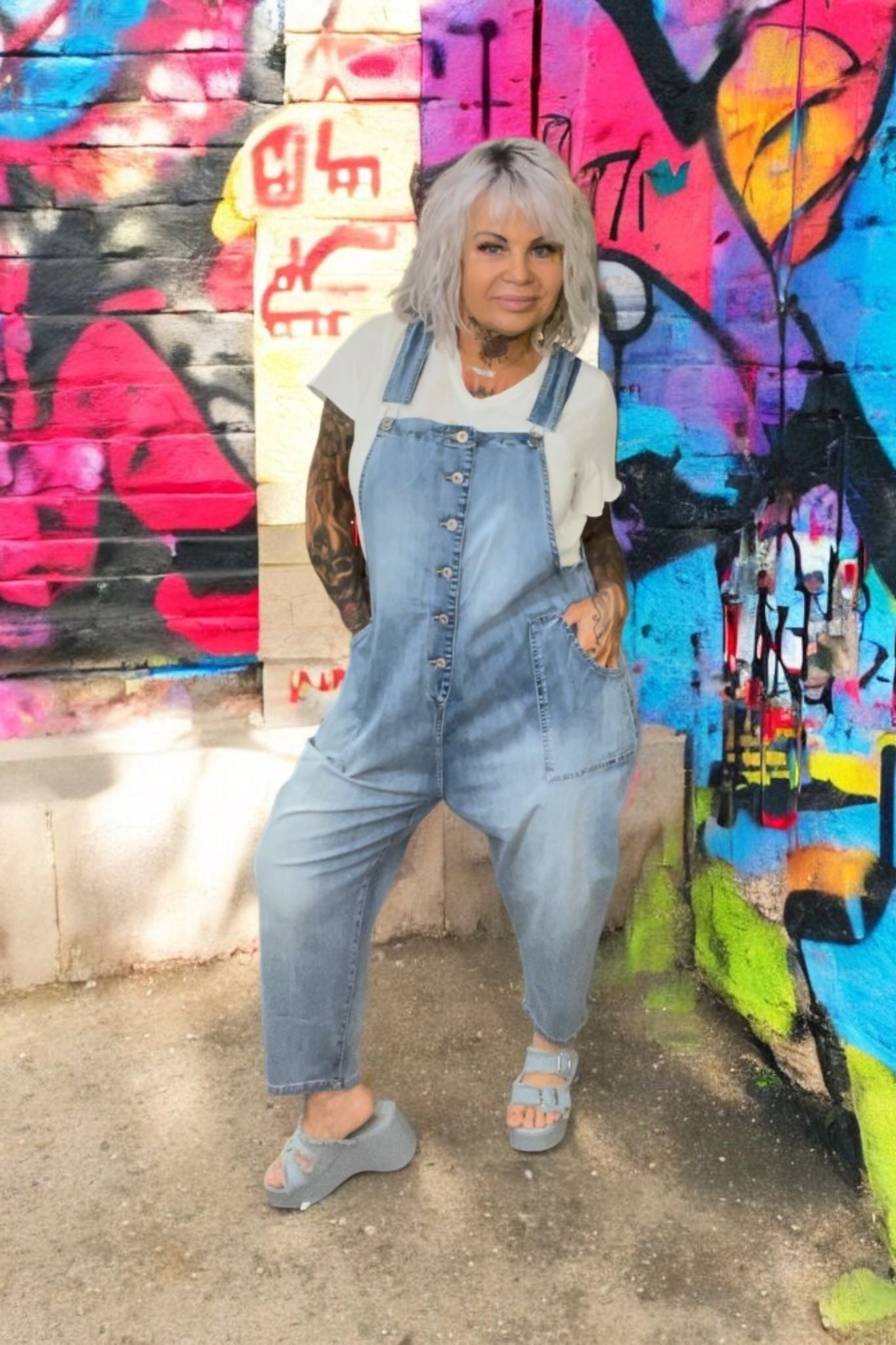 combi salopette(xl jeans reserve) - L'autre mode