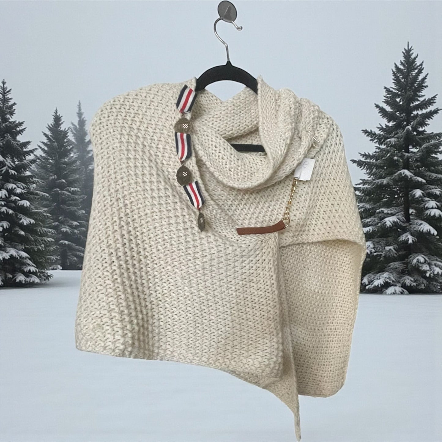 ÉCHARPE PONCHO TRIANGLE(the crunche) - L'autre mode