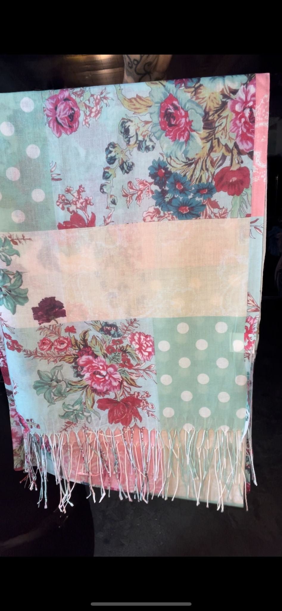 foulard pois et fleurs - L'autre mode
