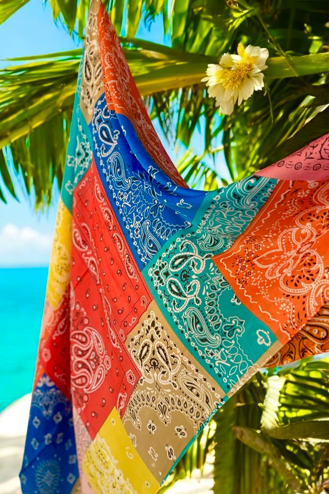 foulard soyeux bandana - L'autre mode