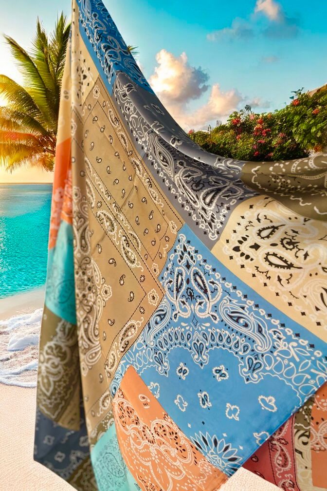 foulard soyeux bandana - L'autre mode