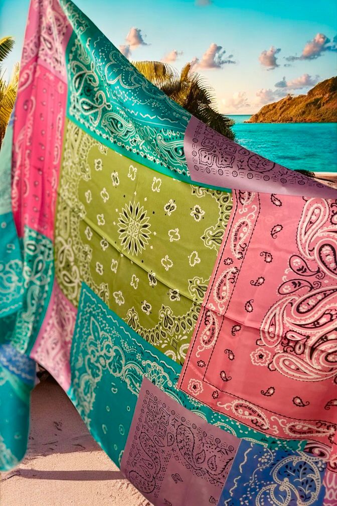 foulard soyeux bandana - L'autre mode