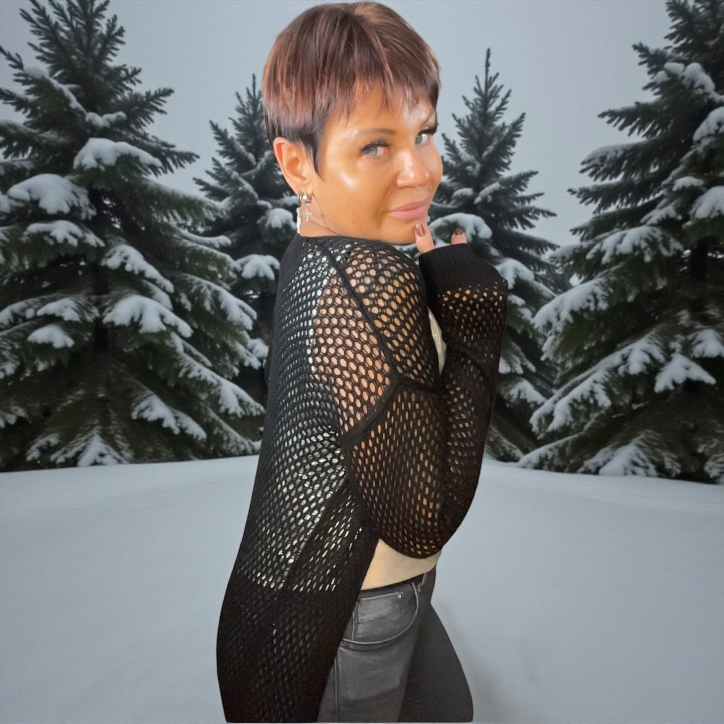 gilet long filet - L'autre mode