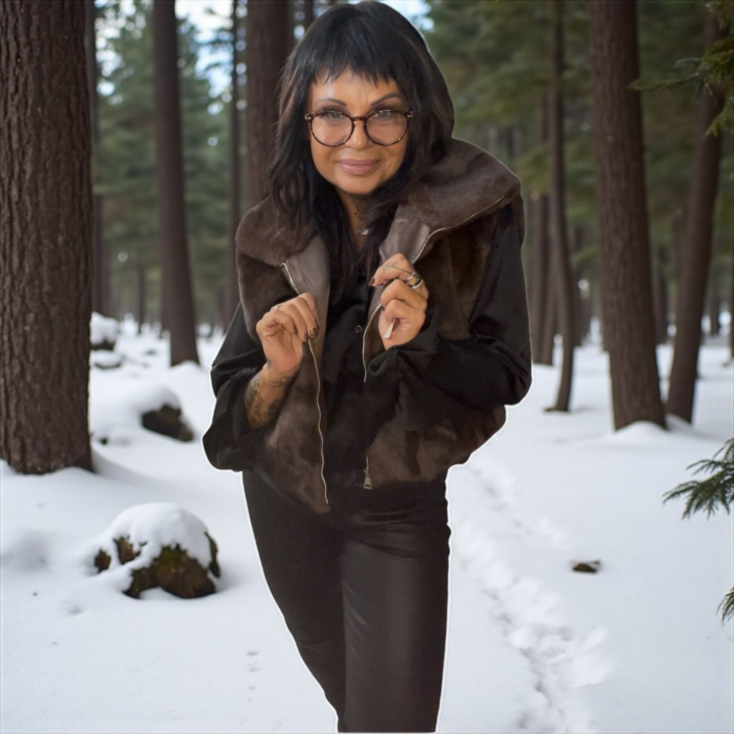 gilet veste sans manche fausse fourrure - L'autre mode