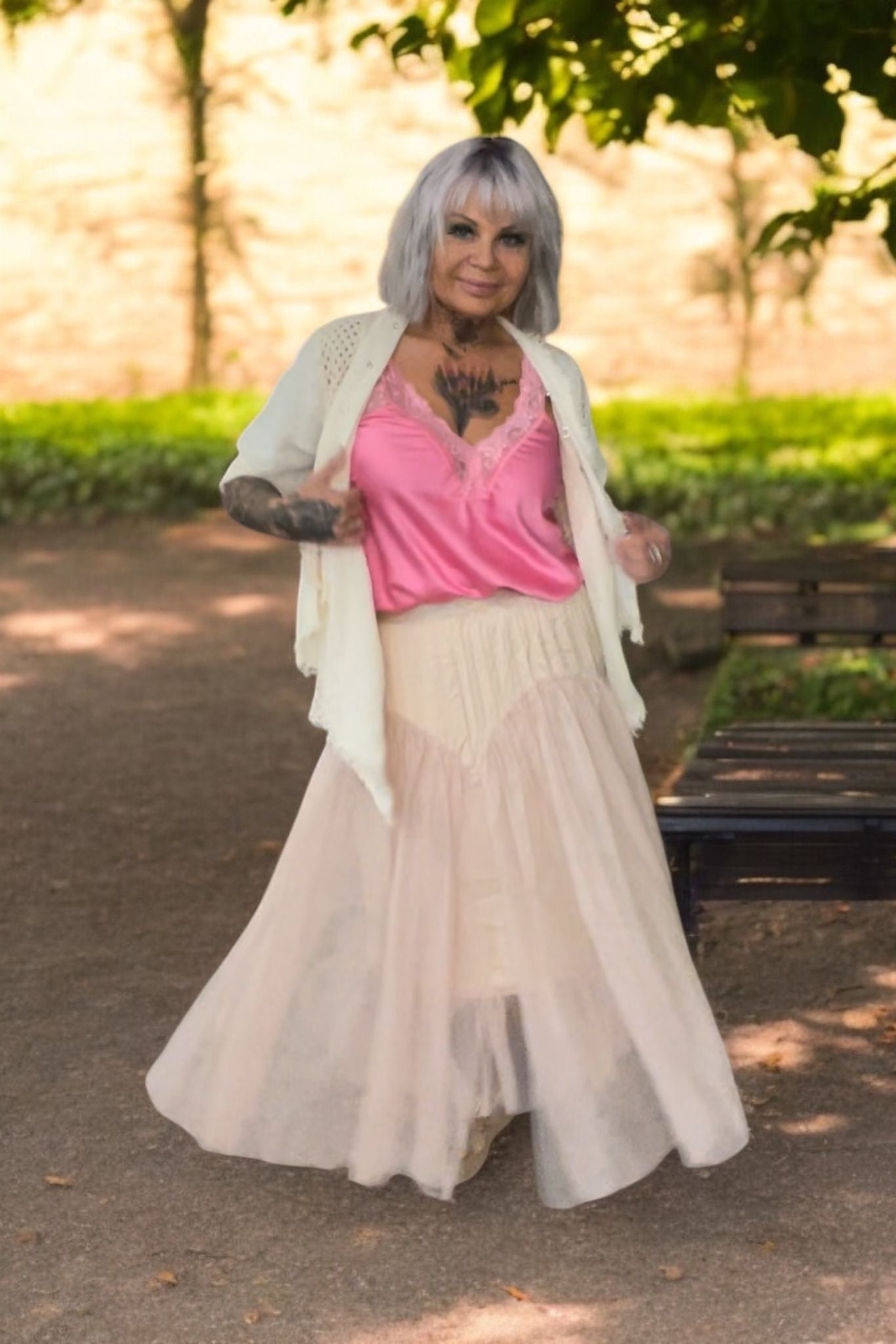 jupe tulle fantaisie(no 1 beige réservée) - L'autre mode