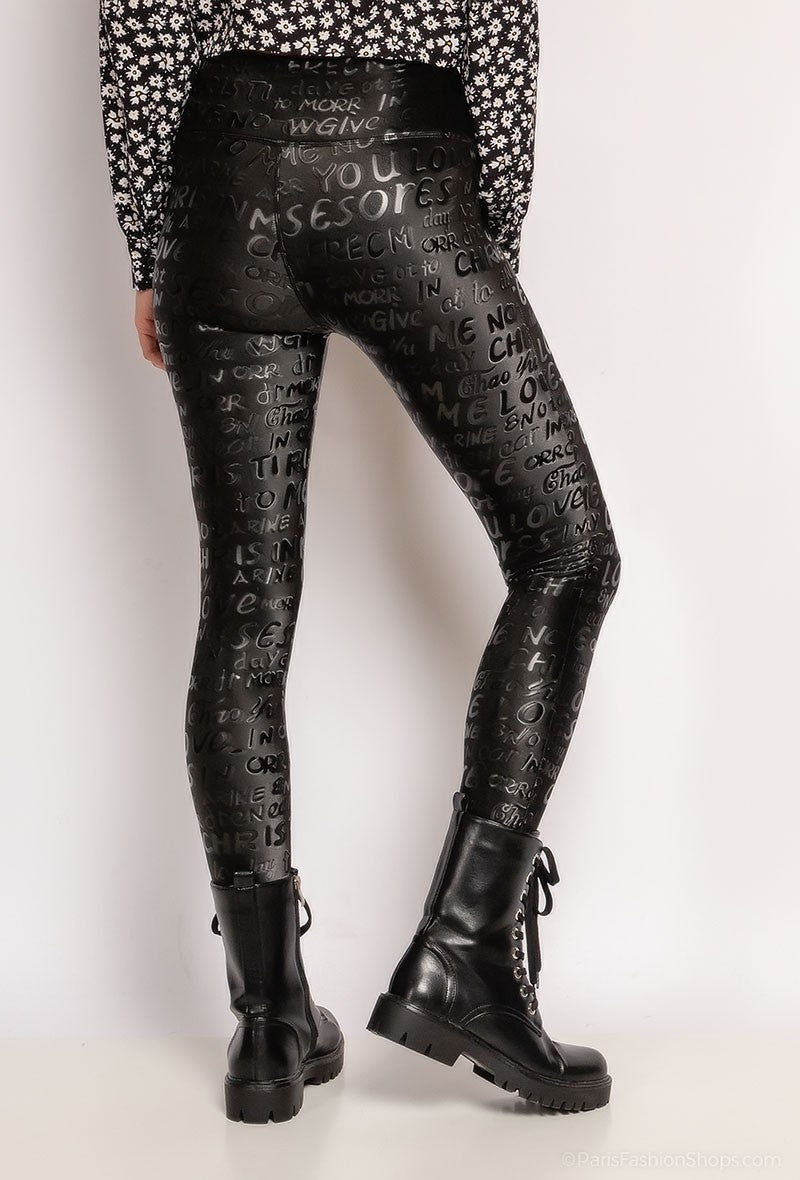 LEGGINGS LETTRAGE 3D - L'autre mode