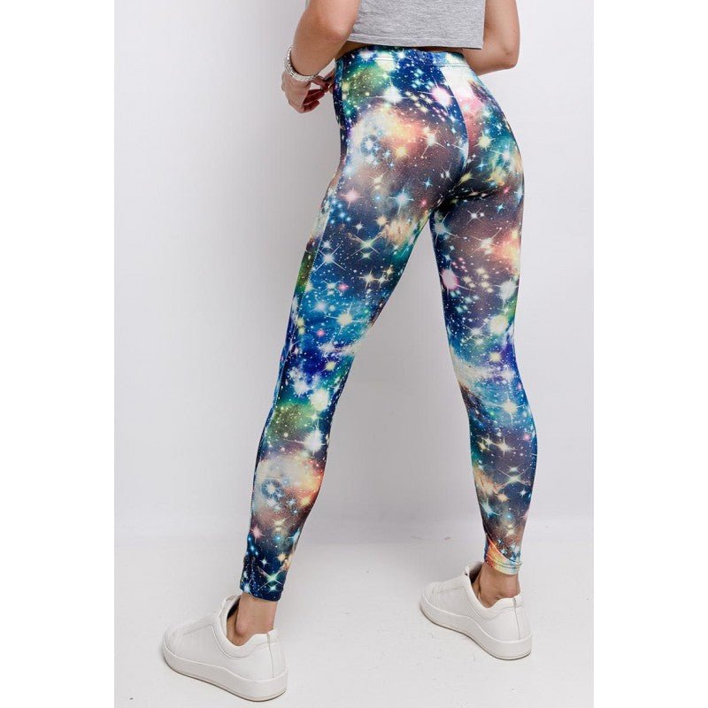 LEGGINGS TAILLE HAUTE MOTIF GALAXIE - L'autre mode