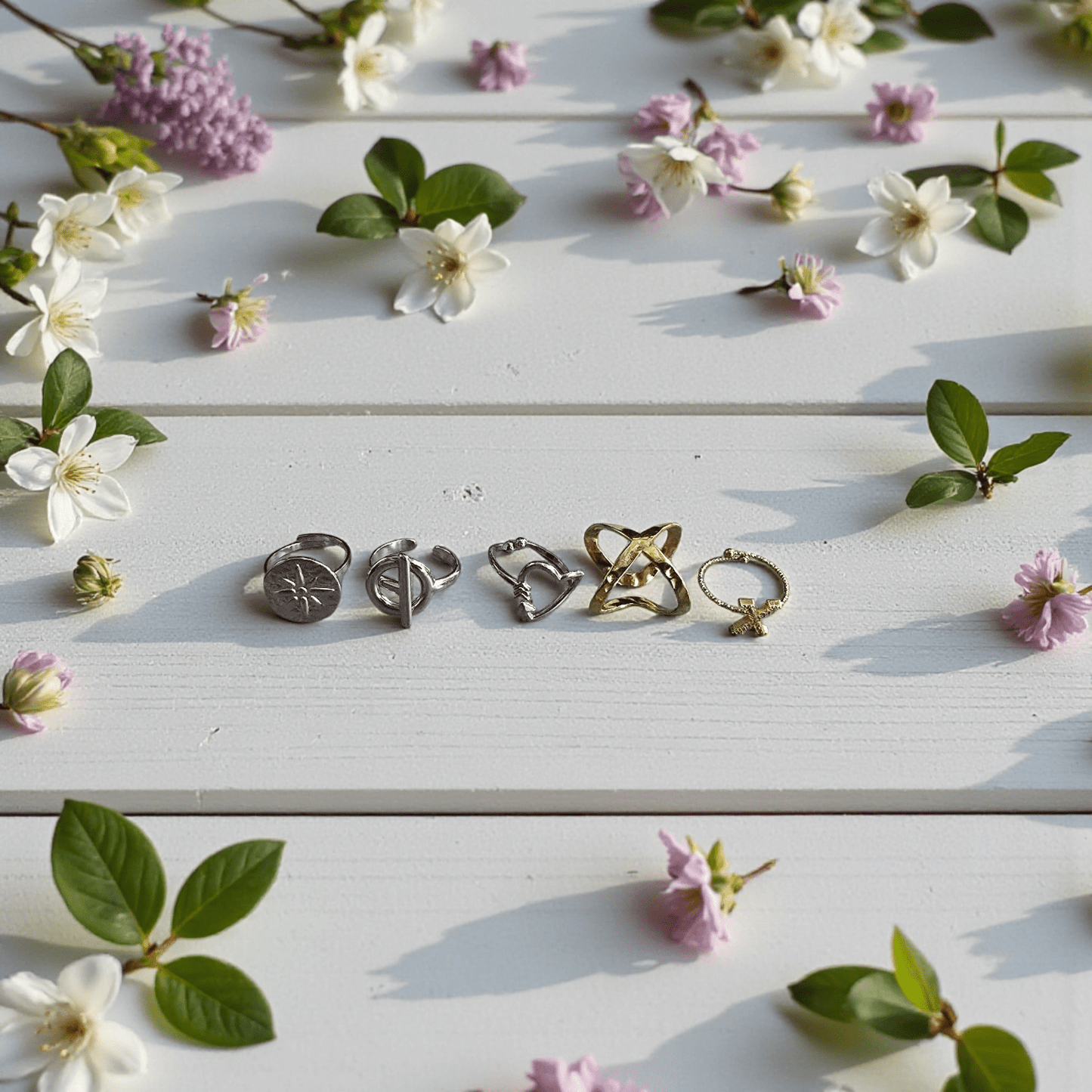 Lot de bagues en acier inoxydable. - L'autre mode