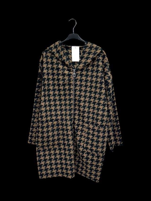 manteau veste carreaux poule - L'autre mode