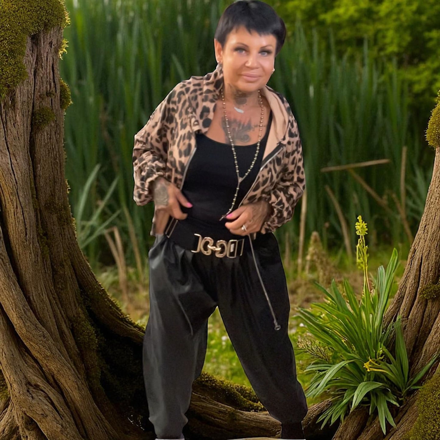 pantajogg de luxe simili over - L'autre mode