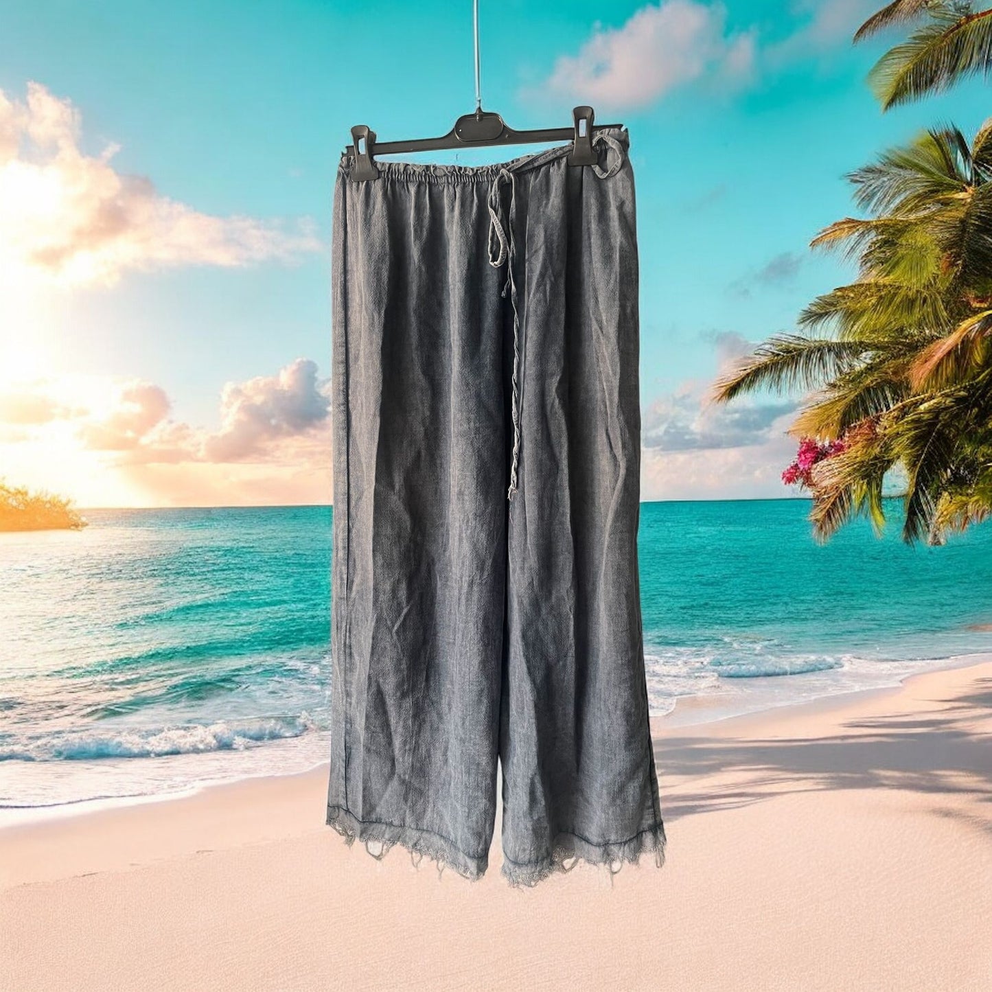 pantalon crunchy lin - L'autre mode