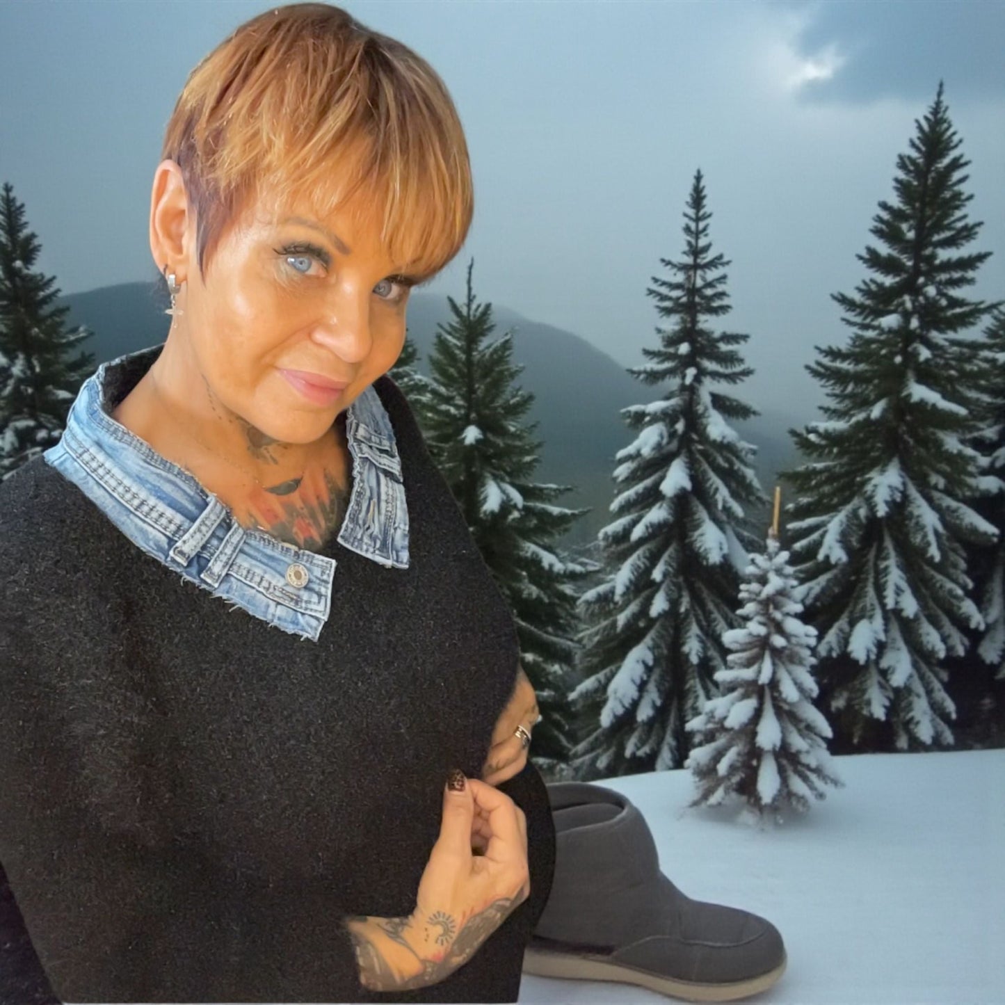 pull doux col jeans - L'autre mode