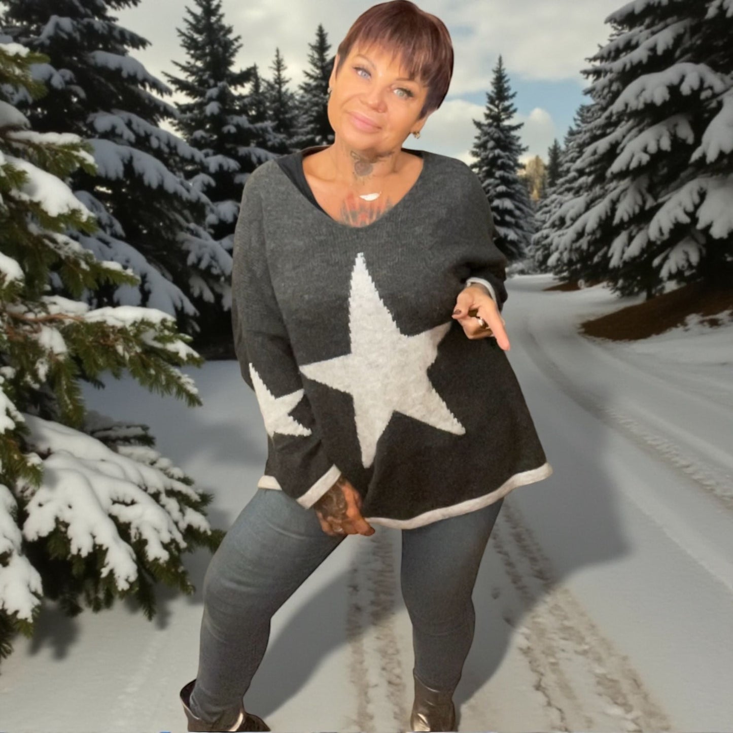 pull etoile d hiver - L'autre mode