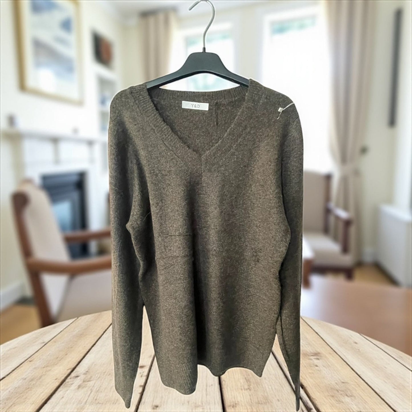 pull laine col v - L'autre mode