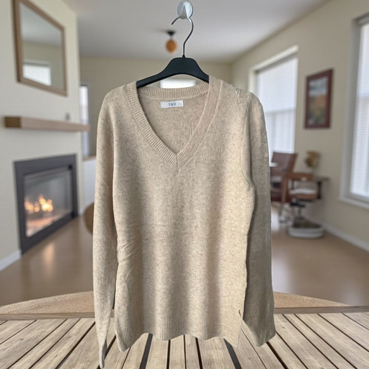 pull laine col v - L'autre mode