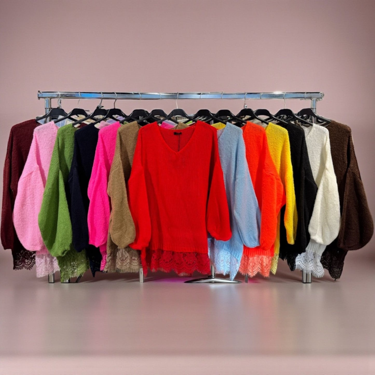 pull oversize avec dentelle - L'autre mode