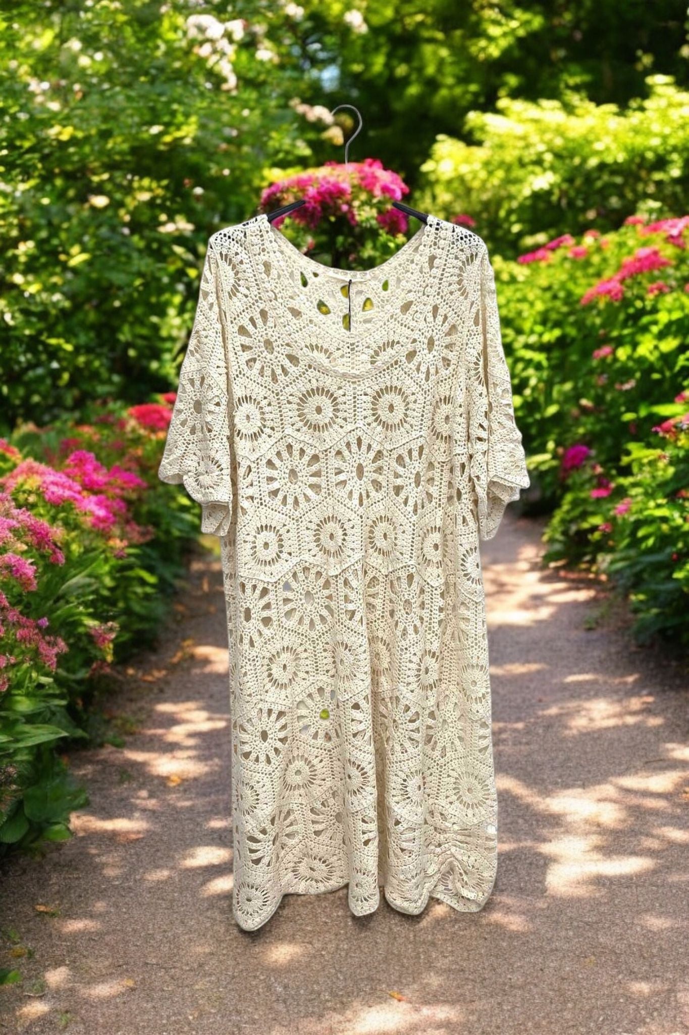 robe dentelle de coeur(beige réservé) - L'autre mode