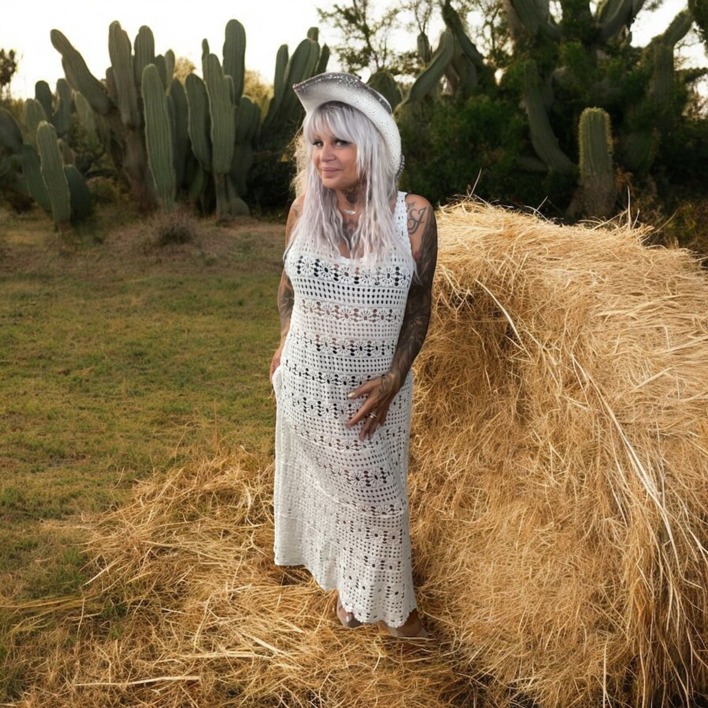 robe dentelle des champs - L'autre mode