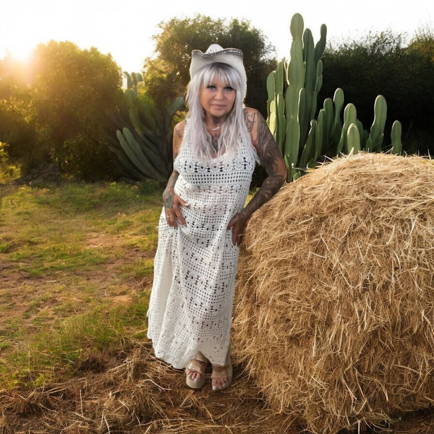 robe dentelle des champs - L'autre mode