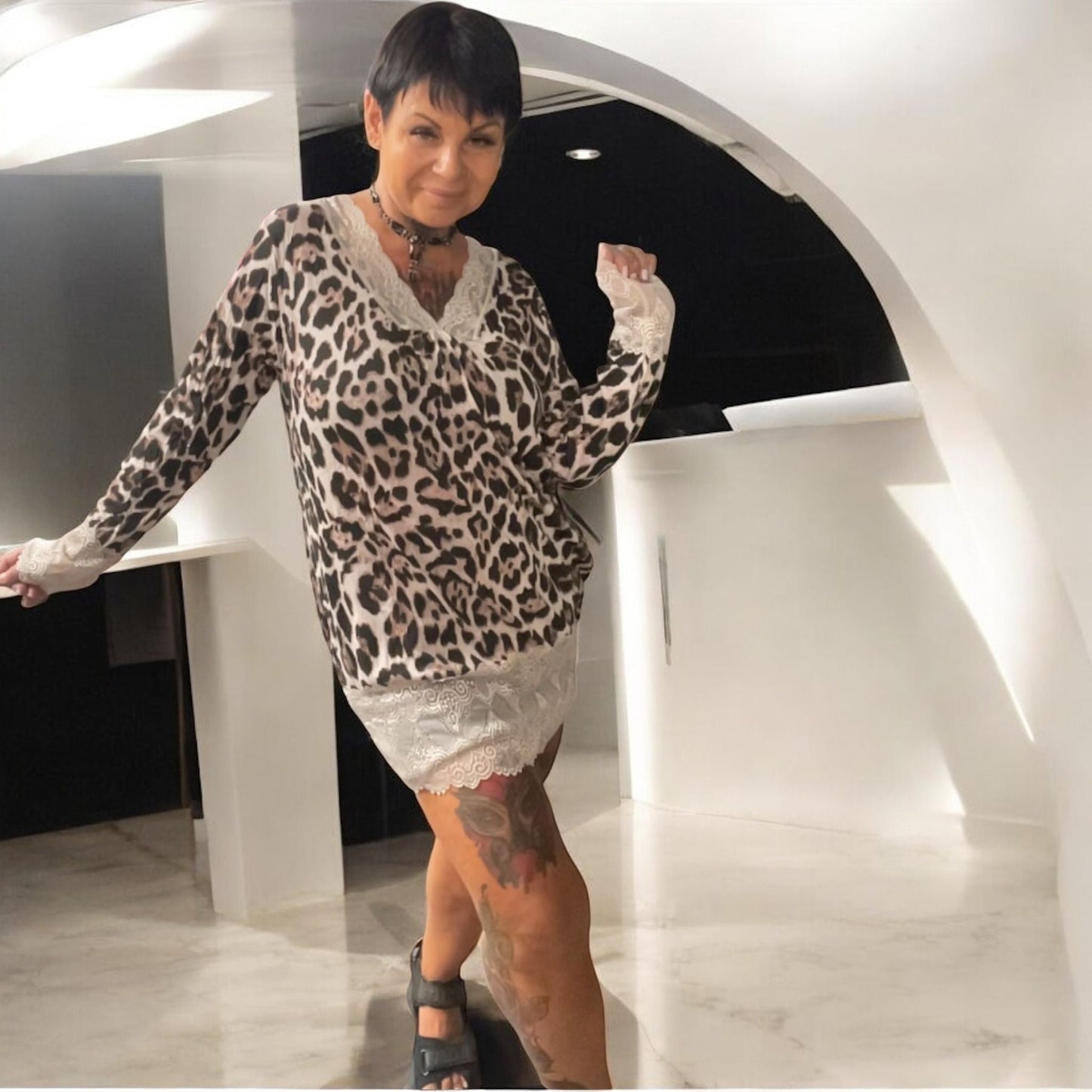 robe sous robe leo dentelle - L'autre mode