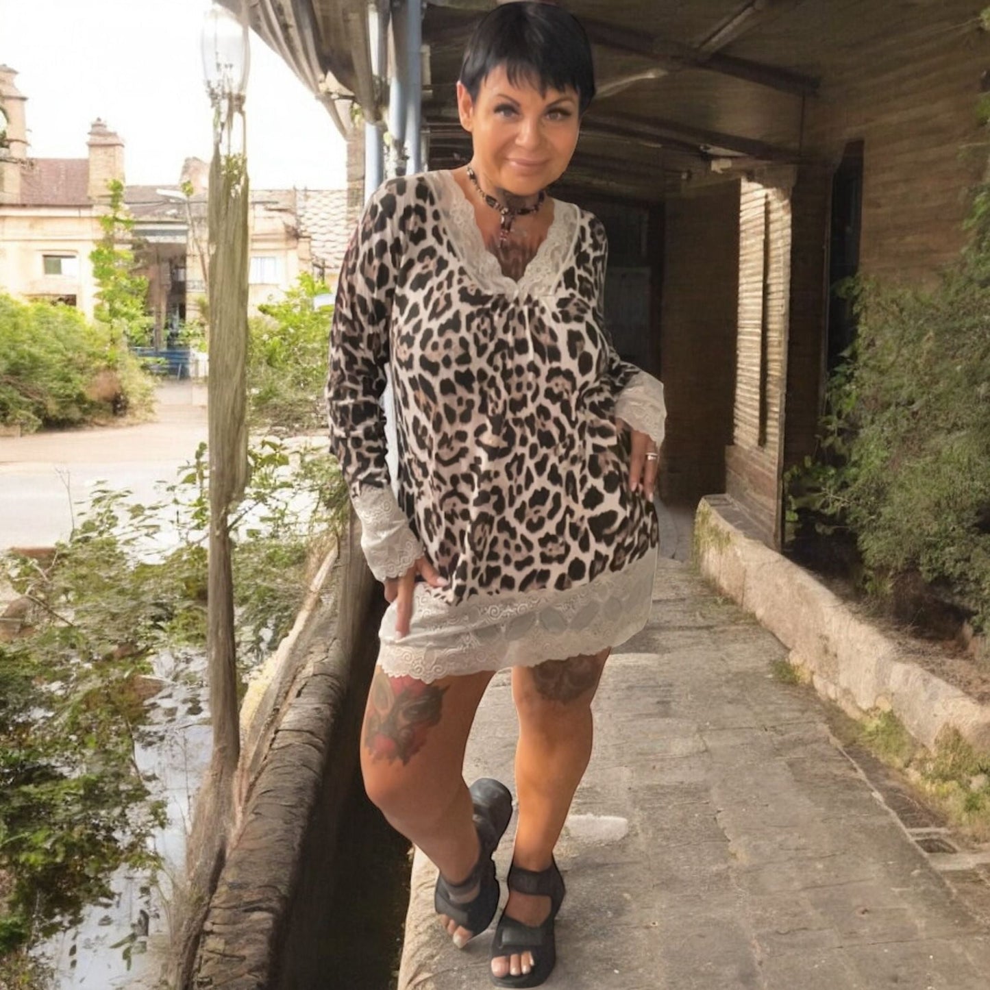 robe sous robe leo dentelle - L'autre mode