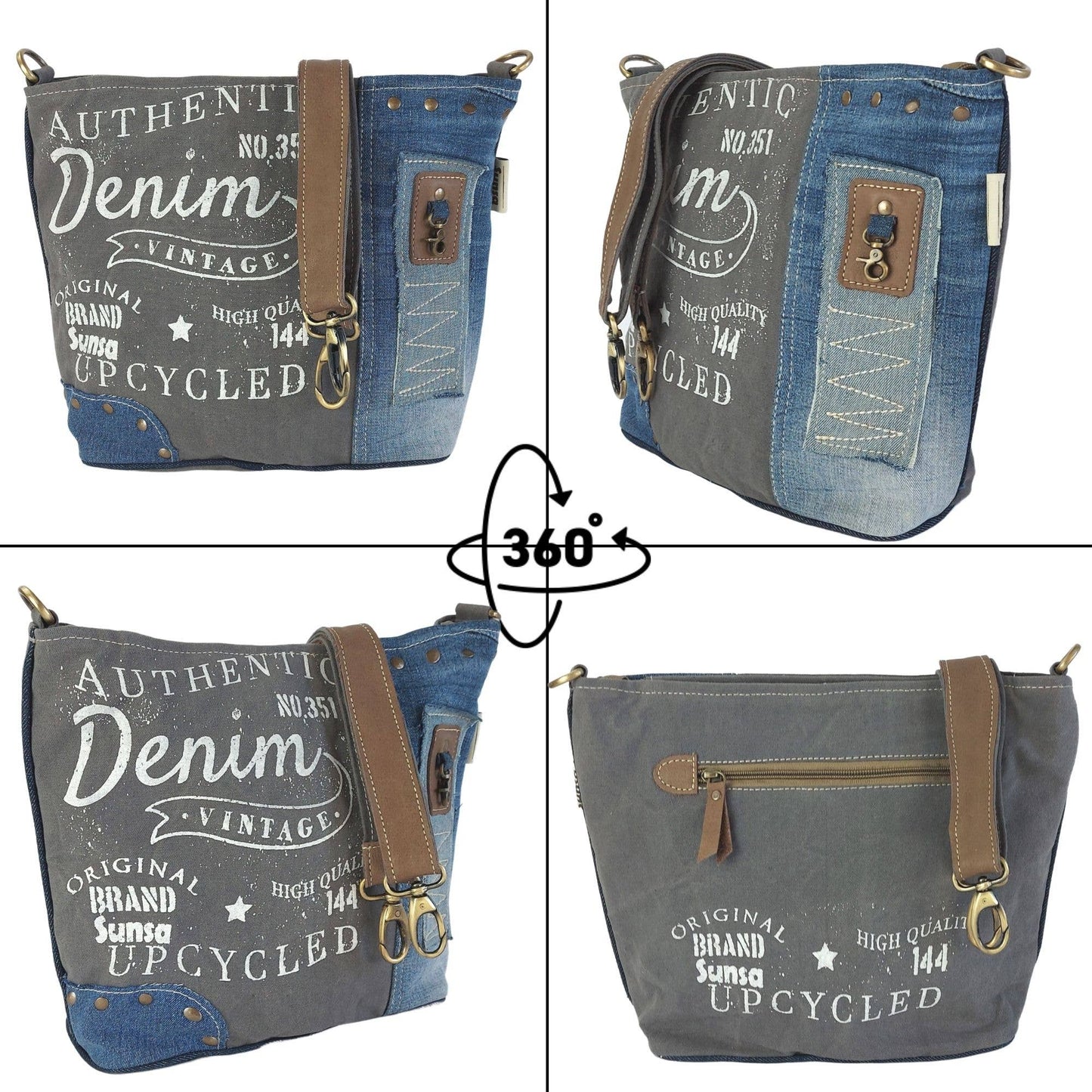Sac à bandoulière Sunsa authentic denim - L'autre mode