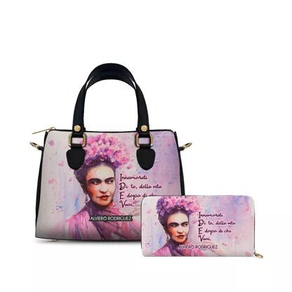 Sac à main Ivy et portefeuille zippé ALVIERO RODRIGUEZ model 1 - L'autre mode